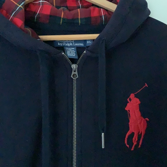 Polo Red Pony Zip Up Hoodie Vintage - Picture 3 of 7